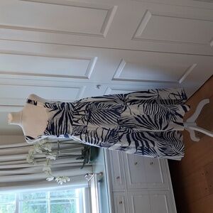 NWOT AYR Womens The Magic Moment Midi Dress Beach‎ Glass Palapa Print SM